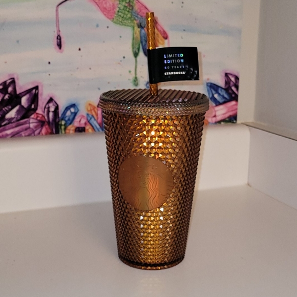 Starbucks 50th Anniversary Grande Gold Studded